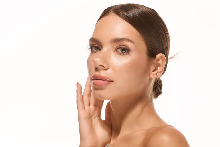 وجه مشرق بعد العلاج